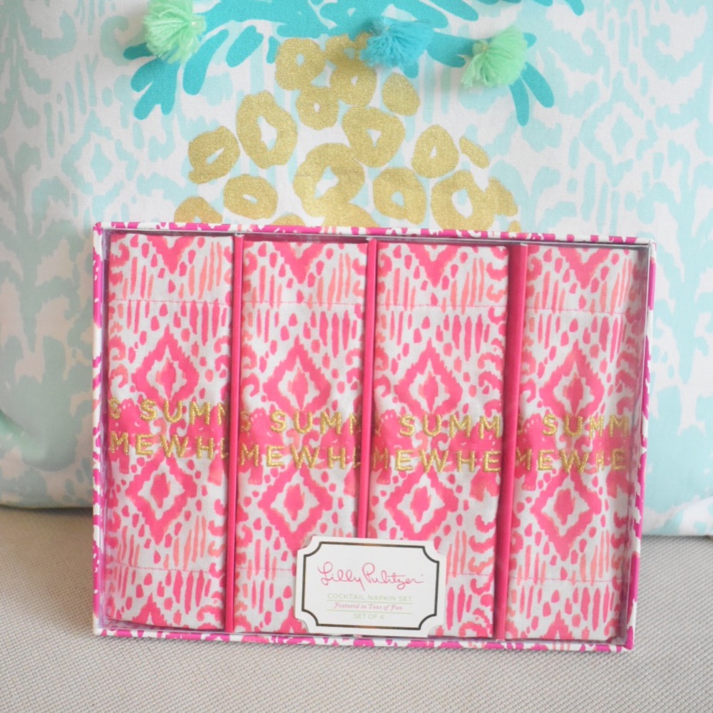 Lilly Pulitzer Tons of Fun Napkins Set of 4 NWT